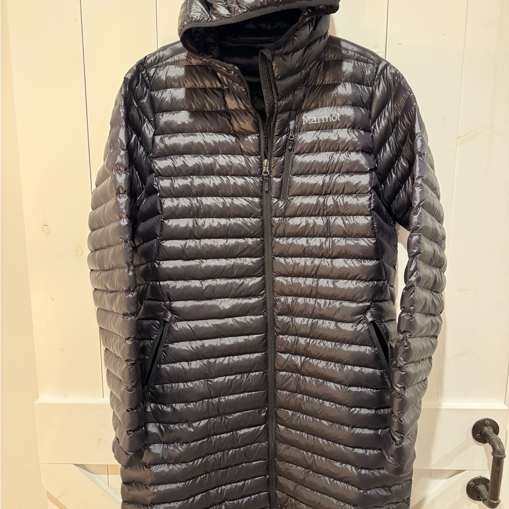 Marmot "Long Avant" Featherless Hooded Puffer